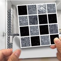 10PCS Decorative Self-adhesive Tile Stickers DIY 3D Effect Mosaic Sticker Removable PVC Wall Decal Kitchen Bathroom Decor