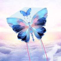 Aukštos kokybės animacinis drugelio aitvaras - Lengvai skrenda net esant silpnam vėjui, skirtas vaikams ir suaugusiems 1.4m Purple Dream Butterfly (Kite Only) pink
