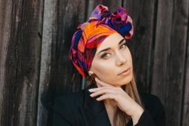 Moteriška galvos skara Ayliz 350 Kvėpuojantis turbanas, tinkamas ir po chemoterapijos