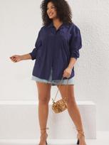 TRENDYOL PLUS SIZE Moteriški kasdieniai marškiniai