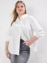TRENDYOL PLUS SIZE Moteriški klasikiniai marškiniai