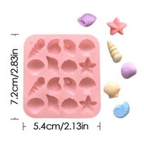 16 Holes Sea Shell Chocolate Silicone Molds 3D Conch Jelly Fondant Moulds Starfish Shape Resin Party Decor Candle Birthday Gifts