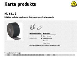 KLINGSPOR CLOTH BACKING ROLL KL381J 200mm gr. 40 (30mb)