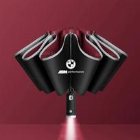 Car Led Light Automatic Folding Windproof Sunshade Umbrella For BMW M Motorsport X1 X3 X4 X5 E39 E46 E60 E90 F10 F20 F30 G20 G30