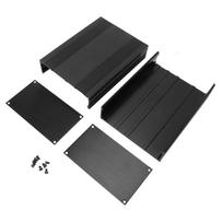 Aluminum Amplifier Circuit Board Instrument Box Black Electronics Project Enclosure, Good Heat Dissipation,    ing