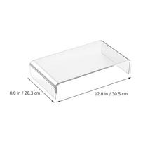 Clear Acrylic Monitor Stand Transparent Computer Laptop Riser Ergonomic Desktop Monitor Riser for Office Home Pc Gaming
