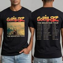 Gorillaz The Mountain Tour 2026 Marškinėliai JK Tour Datos Britpop Muzikos Gerbėjo Dovana Viršus S įvairiaspalvis