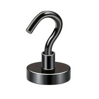 Uchwyt Magnetyczny Haczyk 25X8Mm, Mocny Magnes Czarny, Hunter, Udźwig 22 Kg