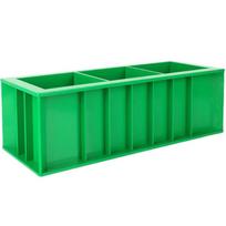 ABS plastiko trijų kamerų betono bandymo forma green