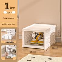 Foldable Transparent Shoe Storage Box – No Installation Needed, Plastic Entryway Shoe Rack See Details