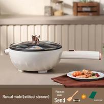 Išmanusis elektrinis wok: Didelės talpos nelipnus daugiafunkcis keptuvės ir troškintuvo puodas su garinimo funkcija 3.6L with Intelligent Temperature Control and Gift