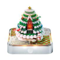2026 Desk Calendar With LED Light Christmas Tree Sculpture 3D Tear-away Calendar Paper Carving Art Christmas Day Decoration