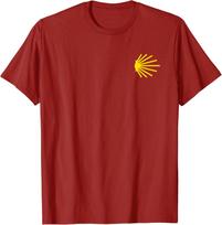 Camino De Santiago kriauklės simbolio takas KIŠENĖS LOPAS T-shirt trumpomis rankovėmis Laisvalaikio 100% medvilnės suknelė S