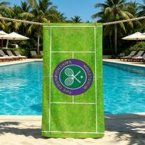 W-Wimbledon-ES Teniso rankšluostis Lauko stovyklavimui Paplūdimio rankšluostis Super sugeriantis Greitai džiūstantis Vasaros rankšluostis STJ40x70CM