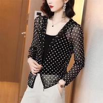 Summer Cross-Border Plus Size Chiffon Sun Protection Zipper Cardigan for Women M