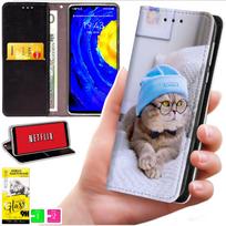 Etui Typu Portfel Do Xiaomi 15T - Pokrowiec Bluemoon Nadruk + Szkło 9H