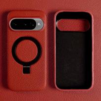 Magnet Ring Stand Phone Case For Google Pixel 10 Pro 9Pro 8A 7Pro 6pro 5A Cover Genuine Leather Case Magnetic Back Cover Cases Genuine Leather&Google Pixel 6a