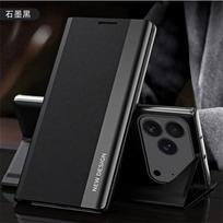 Business Leather Plating Edge Fold Kickstand Case For IPhone 17Pro Max Air 16 15 14 13 12 11 Pro Plus Full-pack Shockproof Cover iPhone 16 juoda