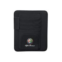 AAACL1 Car Visor Storage Bag ID Card Glasses Organized Clip For Alfa Romeo Giulietta Mito 159 Giulia Stelvio 156 147 Tonale Brera Disco juoda