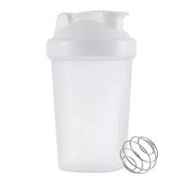 Sportinis plaktuvas 400ML Išrūgų baltymų miltelių maišymo butelis Sporto fitneso sporto salės plaktuvas Lauko nešiojamas plastikinis gėrimų butelis 0.4l balta