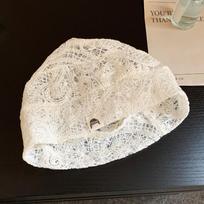 Spicy Girl Lace Hat Breathable Flower Pile Hat Retro Hollow Out Flower Beanies  Girls Style 2