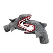 Knitted Shark Design Warm Full Finger Gloves Soft Stretchy Material Comfortable Fit Winter Handwear for Adults and Kids One Size