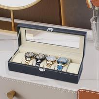 Watch Case Waterproof PU Leather Watch Holder Organizer for Men with 6 Slots Watch Display Box Travel Case Father's Day Gifts spain