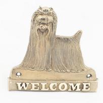 Yorkshire Terrier, York, Jork, Yorkie - Tabliczka Na Drzwi Z Psem, Mosiężna Plakietka Powitalna, Wyjątkowy Szyld Z Napisem Welcome Marki Art-Dog