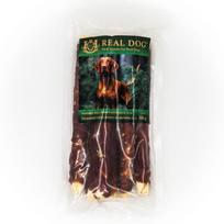 REAL DOG SNACKS Žaliaminės odos ritinys su antiena 25cm 500g