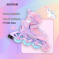 Decathlon Kids' Adjustable Roller Skates 35-38