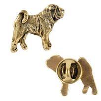 Shar Pei - Dog brooch in decorative box, elegant gold-plated pin, Art-Dog brand jacket pin