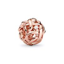 Pandora Tuščiavidurio pynimo begalybės simbolio pakabukas Unisex pakabukas Rožinio aukso 788824C01 Rose Gold