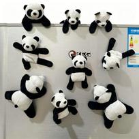9 vnt. pliušinė panda magnetinis žaislas, šaldytuvo magnetas namų grožio dekoravimui 9pcs