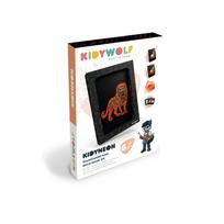 Kūrybos rinkinys, paveikslėliai rėmeliuose KidyWolf KidyNeon Animals, įvairių spalvų