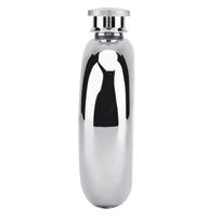 2 Piece Mirror Finish Portable Whiskey Flask Round Shape Hip Flask Portable Alcohol Bottle  Camping