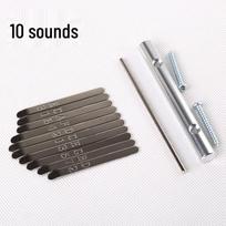 10-Note Engraved Kalimba Tines with Scale Markers 10-Note Picks