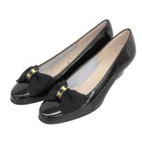 Excellent Salvatore Ferragamo pumps MAIL Vara ribbon black leather Women 5 67035 Used