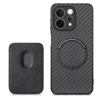 For  Magnet Wireless Charger Leather Case For VIVO V70/S0 Magnetic Card Slot Carbon Fiber Cover For VIVO V70 ELite For VIVO V70 ELite