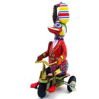 MS062 Nostalgic Tinplate Duck on Tricycle: Handicraft Prop for Micro-film Shooting MS062