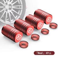ABCDFB1For Kia Morning Picanto Rio Stonic Sportage Ceed Optima Forte 5 3 4 K 4Pcs Car Wheel Tire Valve Caps Logo Dust Cover Accessories