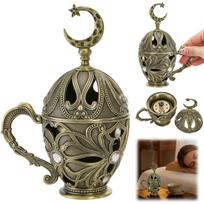 Frankincense Resin Incense Burner, Metal Charcoal Incense Censer with Handle, Vintage Bakhoor Herb Burner, Cone Coil Holder for Yoga Spa Aromatherapy gelsvai ruda