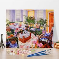 Menas „Pasidaryk pats“ Tapyba pagal skaičius Deimantinė tapyba Aliejinė tapyba Skaitmeninė aliejinė tapyba Skaičiai Tapyba Pomėgiai Namų dekoras 40x50cm no frame gray