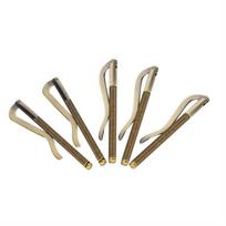 5 vnt. Pinigų segtukai, galvanizuotas plienas, didelio kietumo spyruoklė, 80 mm, odinei piniginei, bronziniai beige
