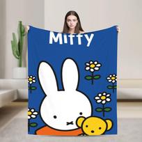 M-Miffy mielas triušio pledas sofai minkštas pliušinis pledas 50x60 colių daugia dydžių lovatiesės visų sezonų 30x40in