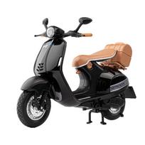 1/12 Vespa 946 modeliavimo lydinio motociklo modelis Amortizatoriai Garsas ir šviesa Kolekcinis žaislinis automobilis Vaikams Dovanų juoda