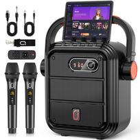 JYX Belaidis mikrofonas ir garsiakalbis Bluetooth su patobulintu, puikiai tinka namams, gatvei, mokyklai, lauke, stichinių nelaimių vietoms ir kt. Rinkinys, suderinamas su 5.0, žemieji dažniai, juoda