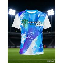 Monster Energy Sports Men's T-Shirt - Magic Claw3DPrint - Summer Adult Street Quick-Dry Breathable Round Neck Short Sleeve Shirt XS