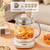 Bear 2L išmanusis stiklinis wellness puodas ir arbatos viryklė, Kinijos kištukas (adapteris įtrauktas) beige