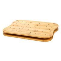 Wooden Skewer Holder Board, 45 Hole Rectangular Serving Tray for BBQ, Fruit And Veggie Platter, Cutting Board for Party