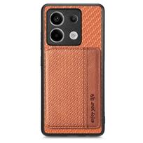 RFID odinė kortelių dėklas, skirtas Motorola Moto Edge 60 Pro 50 Fusion 50 Neo 70 Fusion G86 Power G85 G66J G55 G56 G34 G35 G77 5G Funda MOTO Edge 60 Pro ruda